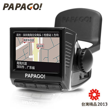 PAPAGO-GS660  1080P 130°  车道偏移 车距预警 固定测速预警  限速牌识别地图 行车记录仪      