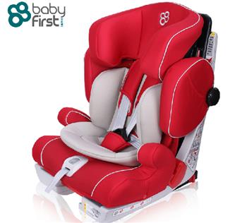 宝贝第一   汽车儿童安全座椅 铠甲舰队 9个月-12岁 自带ISOFIX接口 经典红       