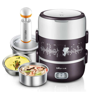 小熊电热饭盒DFH-S2123 真空三层可插电保温加热蒸煮不锈钢电饭盒 （（由小熊厂家发货，配货周期为3-5天） ） 
