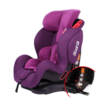欧宫ougobaby 霹雳虎 汽车儿童安全座椅 宝宝婴儿安全座椅isofix接口3C（高贵紫）