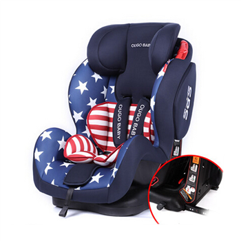 欧宫ougobaby 霹雳虎 汽车儿童安全座椅 宝宝婴儿安全座椅isofix接口3C（美国队长）