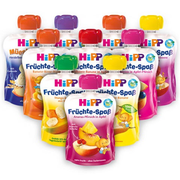 【德国】原装进口喜宝HiPP宝宝水果泥吸吸乐 90g 6种口味随机发